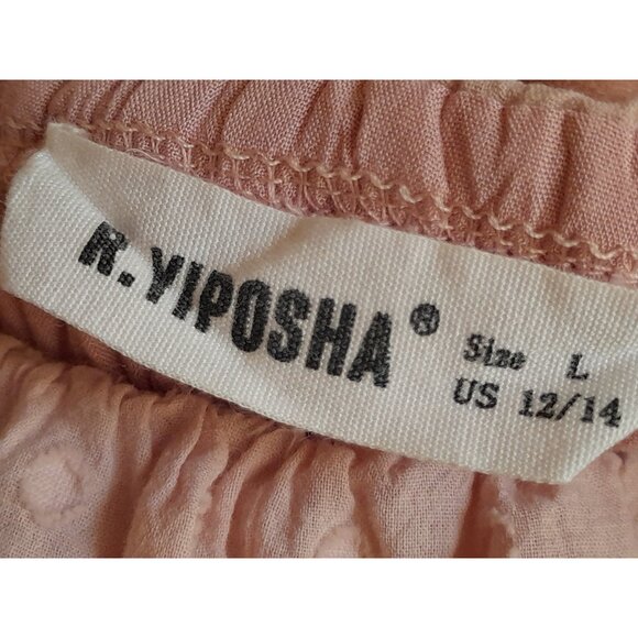 Womens Boho Swiss Dot Smocked Milkmaid Peasant Cottagecore Sz Large 12/14 Dress - Picture 4 of 8